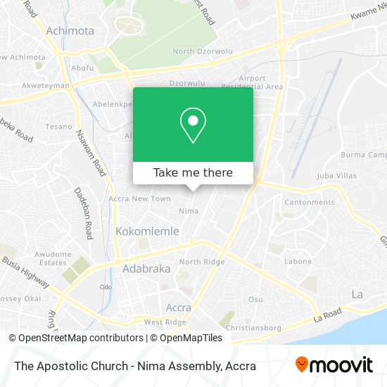 The Apostolic Church - Nima Assembly map
