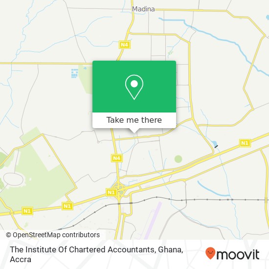 The Institute Of Chartered Accountants, Ghana map