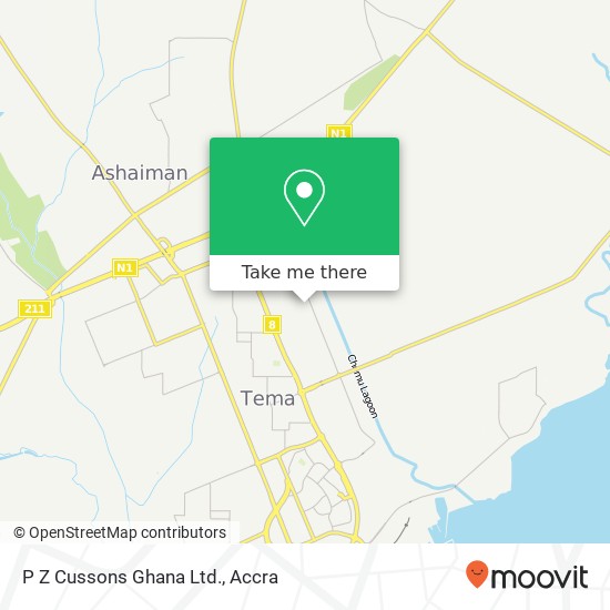 P Z Cussons Ghana Ltd. map