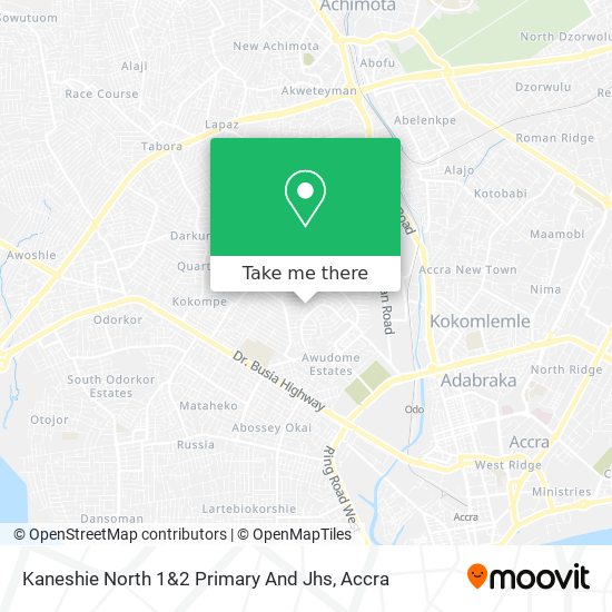 Kaneshie North 1&2 Primary And Jhs map