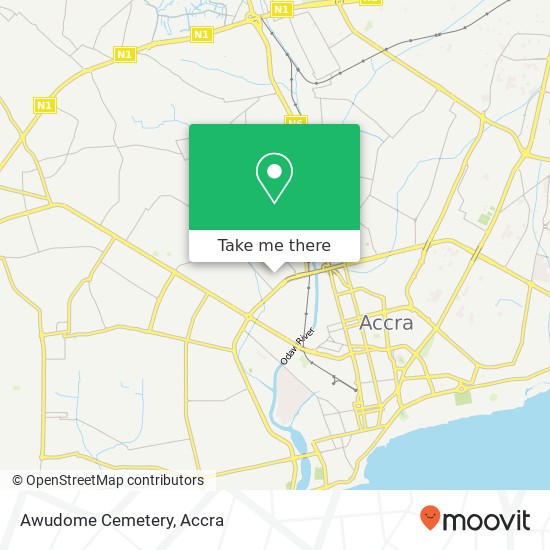 Awudome Cemetery map