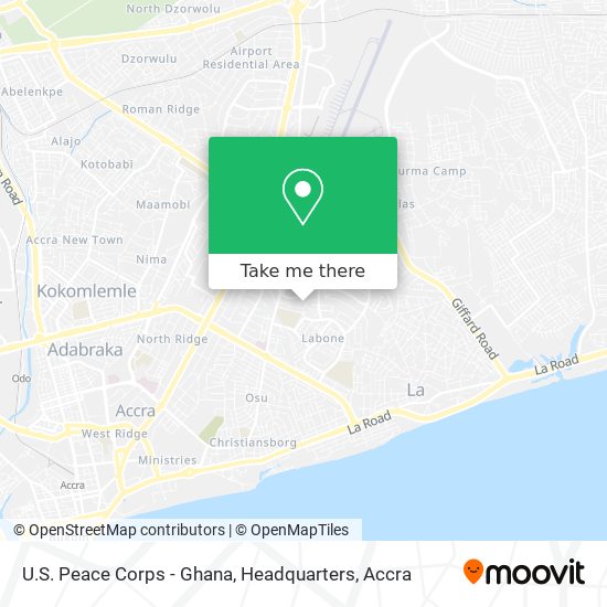 U.S. Peace Corps - Ghana, Headquarters map