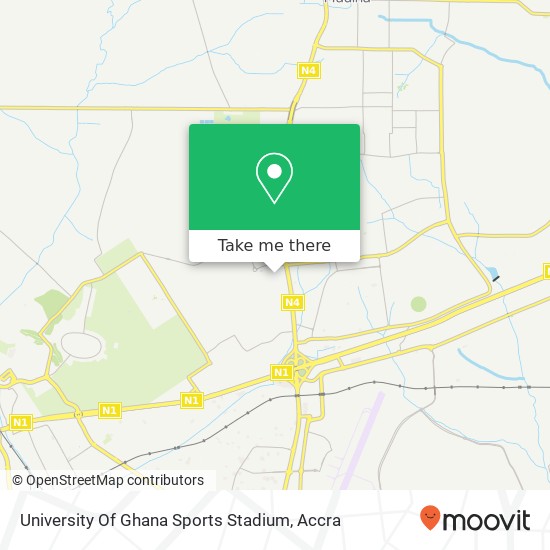 University Of Ghana Sports Stadium map