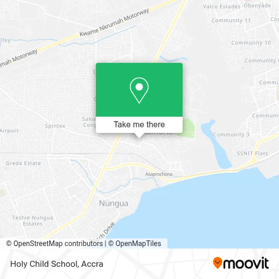 Holy Child School map