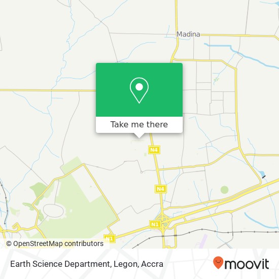 Earth Science Department, Legon map