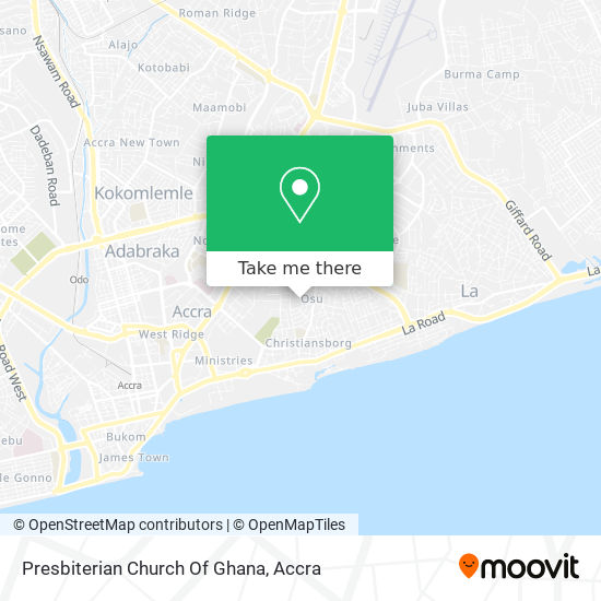 Presbiterian Church Of Ghana map