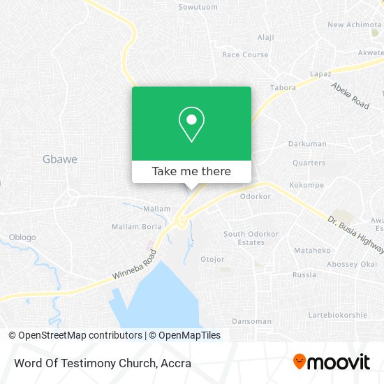 Word Of Testimony Church map