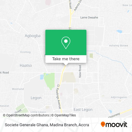 Societe Generale Ghana, Madina Branch map
