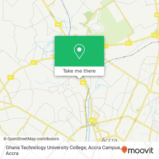Ghana Technology University College, Accra Campus map