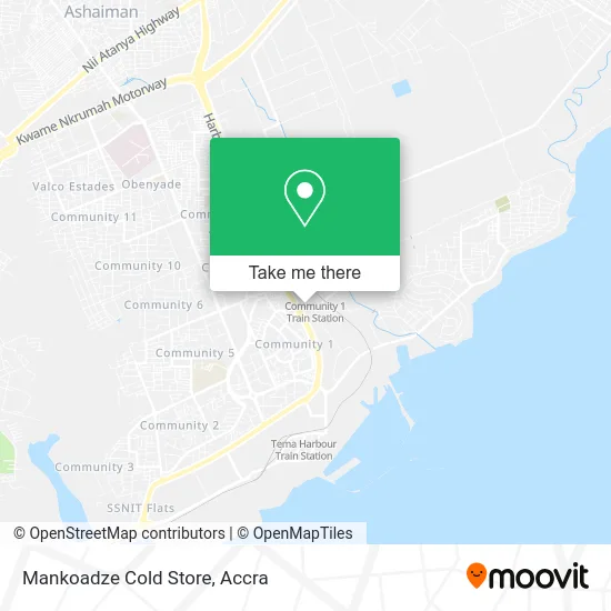 Mankoadze Cold Store map