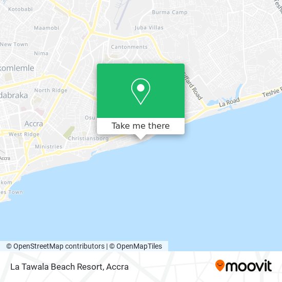 La Tawala Beach Resort map