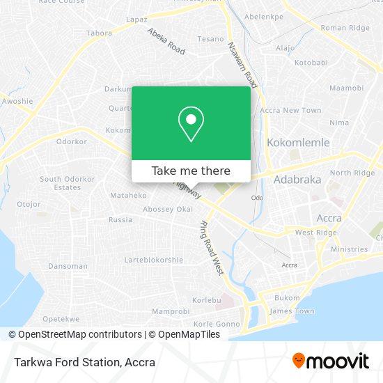 Tarkwa Ford Station map