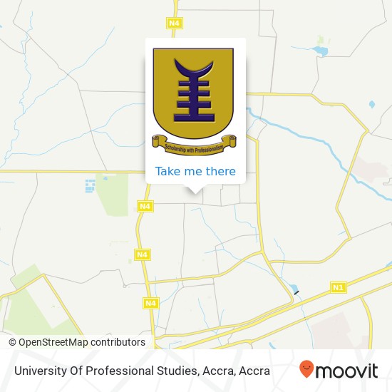 University Of Professional Studies, Accra map