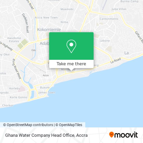 Ghana Water Company Head Office map