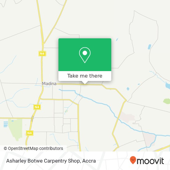 Asharley Botwe Carpentry Shop map