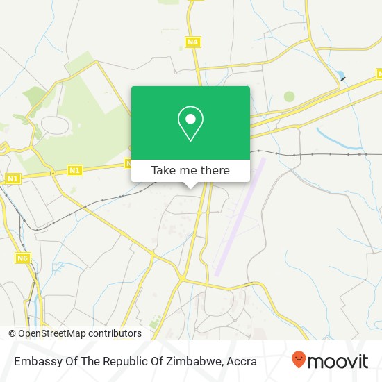 Embassy Of The Republic Of Zimbabwe map