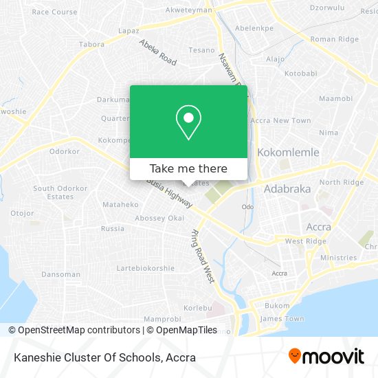 Kaneshie Cluster Of Schools map