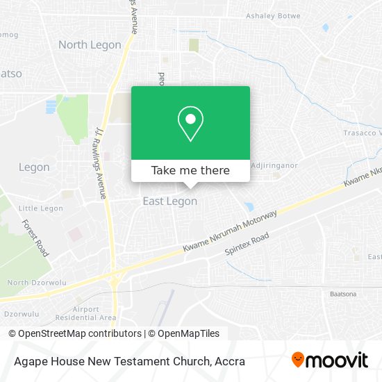 Agape House New Testament Church map