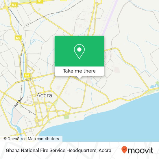 Ghana National Fire Service Headquarters map