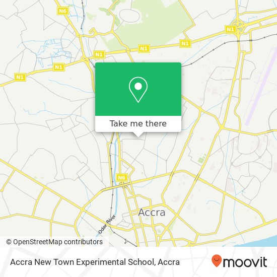 Accra New Town Experimental School map