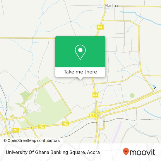 University Of Ghana Banking Square map
