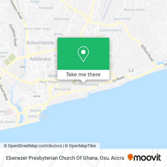 Ebenezer Presbyterian Church Of Ghana, Osu map