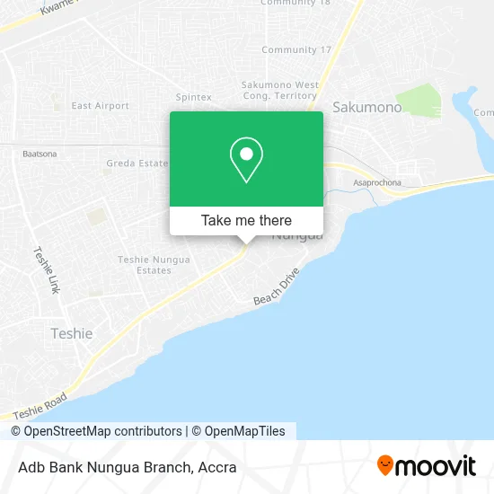 Adb Bank Nungua Branch map
