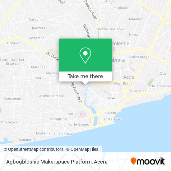 Agbogbloshie Makerspace Platform map