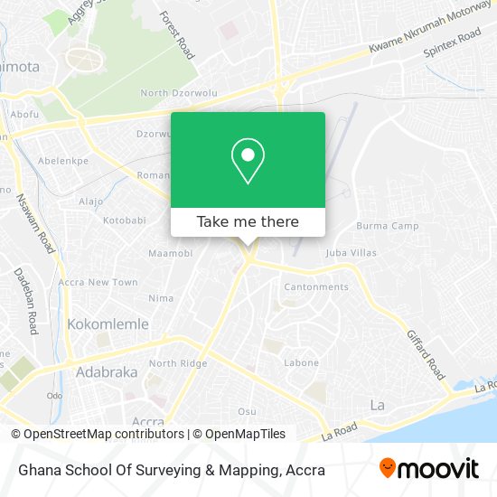 Ghana School Of Surveying & Mapping map