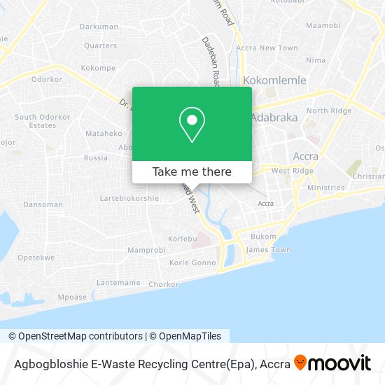 Agbogbloshie E-Waste Recycling Centre(Epa) map
