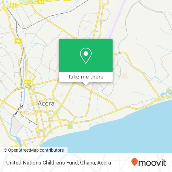 United Nations Children's Fund, Ghana map