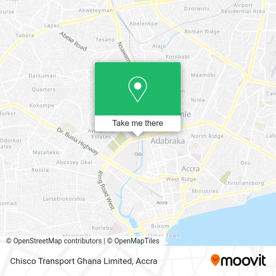 Chisco Transport Ghana Limited map