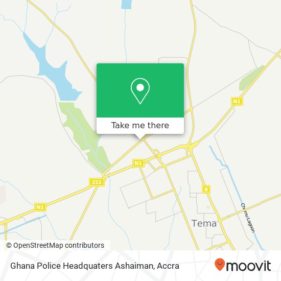 Ghana Police Headquaters Ashaiman map