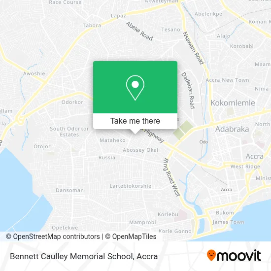 Bennett Caulley Memorial School map