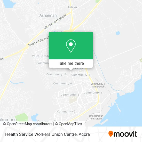 Health Service Workers Union Centre map