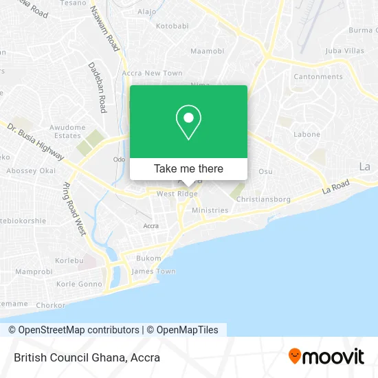 British Council Ghana map
