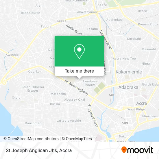 St Joseph Anglican Jhs map