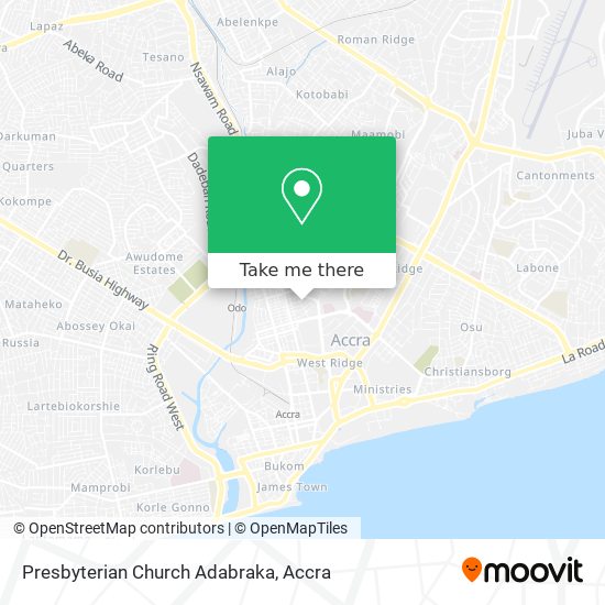 Presbyterian Church Adabraka map