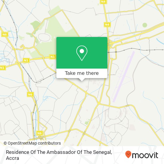 Residence Of The Ambassador Of The Senegal map