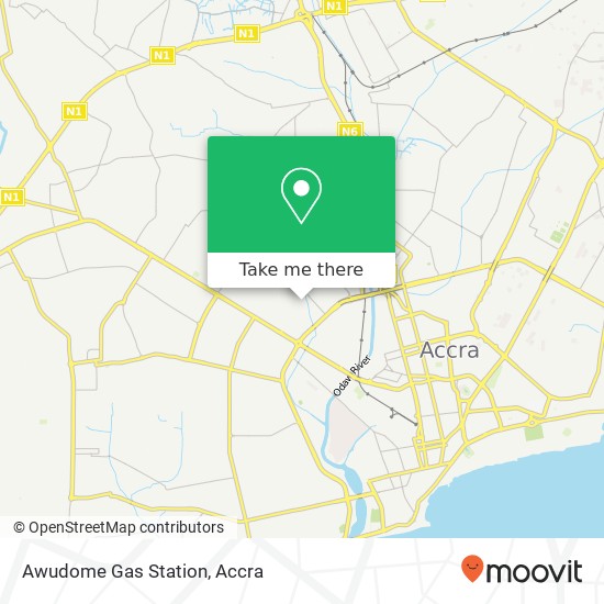 Awudome Gas Station map