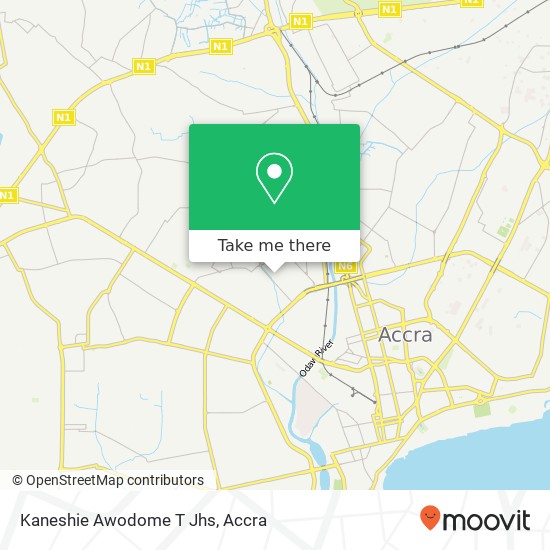 Kaneshie Awodome T Jhs map