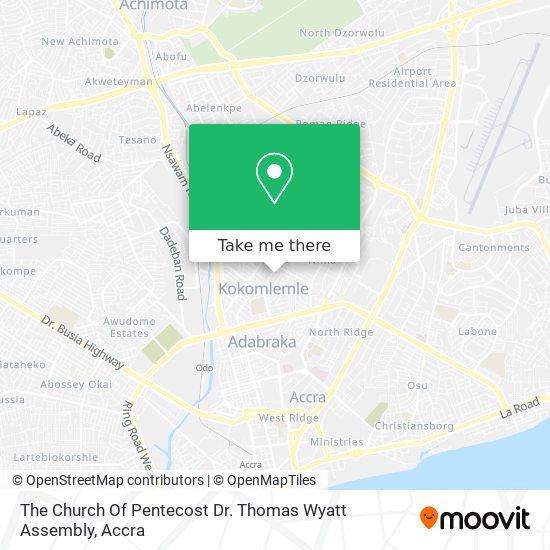 The Church Of Pentecost Dr. Thomas Wyatt Assembly map