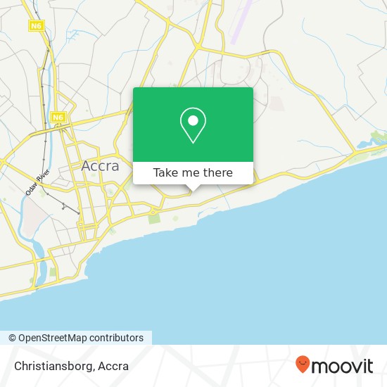 Christiansborg map