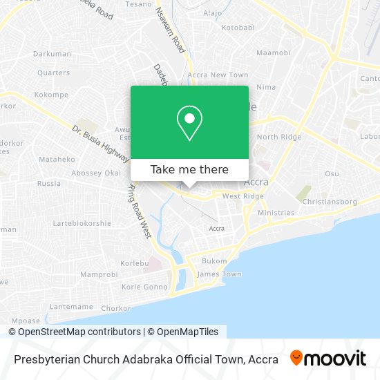 Presbyterian Church Adabraka Official Town map