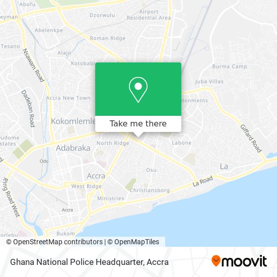 Ghana National Police Headquarter map