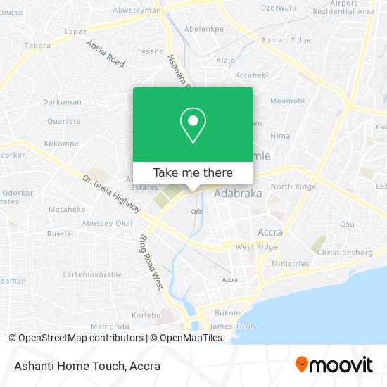 Ashanti Home Touch map