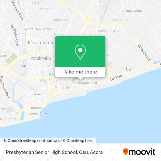 Presbyterian Senior High School, Osu map