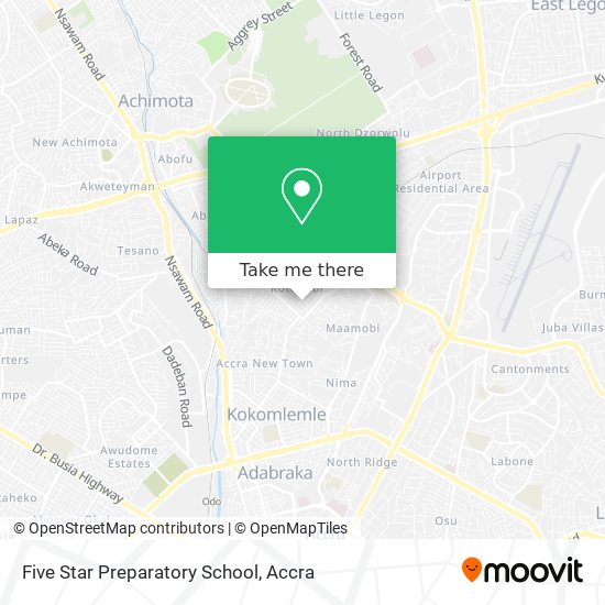 Five Star Preparatory School map