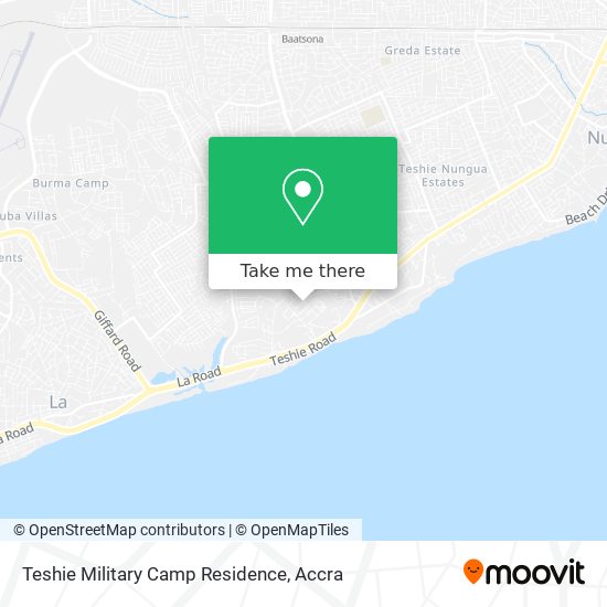 Teshie Military Camp Residence map