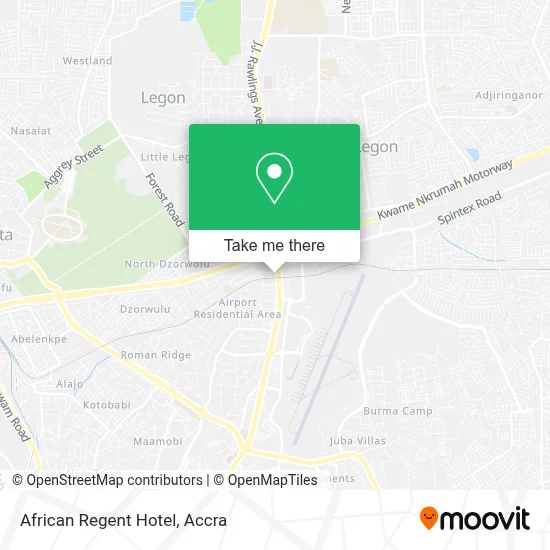 African Regent Hotel map